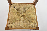 t m c s Tommychairs - Set 4 chaises Rustica pour Cuisine, Bar et Salle à Manger, Robuste Structure en Bois de hêtre peindré en Couleur chêne et Assise en Paille
