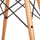 Decopresto 2 x Chaise Design Scandinave Haut: 48 Orange Vintage Pieds Bois Naturel DP-DSWL48-OV-2