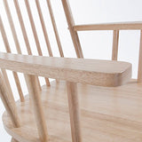 Kave Home - Fauteuil à Bascule Tenzo avec accoudoirs et Patins en Bois Massif de Caoutchouc