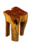 Kinaree HAPO Table d'appoint en Teck Massif en Bois de Racine