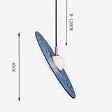 Nordic LED Suspension Suspension En Disque De Marbre Hauteur Réglable, Étude Loft Office Cafe Lampe De Salle À Manger Escalier Lampe Lampe De Chevet Couloir Lampe Deux Demi-Cercle Lustre Ø40cm 7W