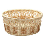 Rotin tissé Panier de Stockage, Corbeille de Fruits Snack Panier Corbeille à Pain, utilisé dans la Chambre Bureau Cuisine (Couleur : Natural, Taille : L)