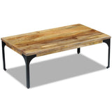 vidaXL Table basse pour salon Table d'appoint Bois de manguier 100 x 60 x 35 cm