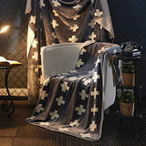 YYOBK Lit Lit Couvertures Couverture Lancers Voyage Nap Couverture Couverture Car Couch Couverture Couverture Genou Draps Hiver Quilts Canapé Blanket Home Décor Couvertures Croix-Gris 150 * 200cm