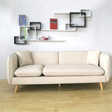 Canapé Paresseux Jambes en bois naturelles démontables de style nordique occasionnel de mode de dos / bras de sofa-lit faciles à se réunir Canapé Pliant Au Sol ( Color : Yellow , Size : Three person )