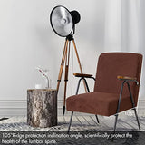 Fauteuil rembourré pour chambre à coucher avec structure en métal inoxydable Marron