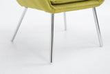 CLP Fauteuil Lounge Design Caracas Tissu I Chaise Confortable Assise et Dossier rembourrés Accoudoir I Fauteuil de Salon Piètement en Métal Vert