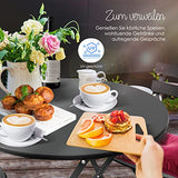 KESSER® Bistroset Set de 3 pièces table de bistrot avec 2 chaises pliantes - Ensemble de meubles de balcon - Ensemble de jardin - Ensemble de meubles de jardin - En métal - Noir