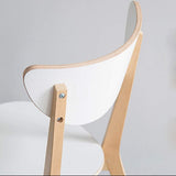 Chaise scandinave HUIQISolid Bois Chaise De Chaise Nordic Dossier Chaise Ordinateur Conférence Loisirs Chaise Tabouret Blanc 79 * 45CM fauteuil patchwork