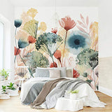 Papier peint adhésif - Wild Flowers In Summer I - Mural Carré 240 x 240 cm