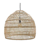 Chambre Suspensions Lampe,Lustres Salon,Luminaire Pendante Salle À Manger,Éclairage De Plafond Bureau,Lampe Moderne En Rotin De Luxe Simple Lumière D40Cm Noir