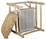 AUBRY GASPARD Fauteuil Design en Teck et sisal Arthur
