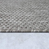 Tapis Intérieur Et Extérieur Balcon Terrasse Tapis Cuisine Monochrome Moucheté, Dimension:200 cm carré, Couleur:Gris