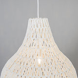 QAZQA lina - Grande suspension Design - 1 lumière - Ø 450 mm - Blanc - Design,Rétro - Éclairage intérieur - Salon I Chambre I Cuisine I Salle à manger