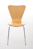 CLP Chaise Empilable Calisto en Bois - Assise Ergonomique - Chaise de Salle d'Attente en Bois Chaise, Hauteur Assise 45 cm -Couleurs au Choix: Nature