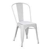 SKLUM Chaise LIX Blanc Salle à Manger Cuisine Style Industriel Finition Gloss