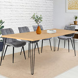 IDMarket - Table à Manger Vintage Noemi 8 Personnes Bois Pied épingle 160 cm