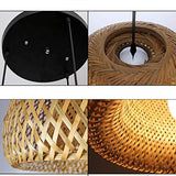 Main En Bambou Naturel Lustre Tissage Vintage Luminaire Suspendu Rotin Tissé Créations De Fées Créatives Réglable E27 Lumiere Plafond Restaurant Salon Chambre Rétro Vague Ombre Suspensions Lamp Design
