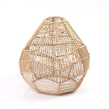 pologmase Abat Jour en Macramé - Corde en Papier Rotin Boho Tissé À La Main Couverture De Suspension Suspendue Boho Abat Jour en Osier pour Îlot De Cuisine, Chambre, Restaurant, Salle À Manger