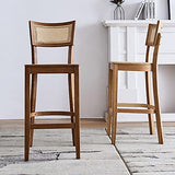 AARONG Tabourets De Bar Chaises De Comptoir Tabourets Rétro Bois Jardin Patio Restaurant Chaise Loisirs Barre Haute avec Repose-Pieds, 4 Couleurs Disponibles Taille 45x45x110cm (Couleur: Bois Coule