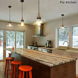SISVIV Suspension Luminaire Industrielle Vintage Rétro Verre Lustre Lampe Suspendue Edison Culot E27 Éclairage de Plafond pour Cuisine Salle à manger Salon Chambre Restaurant 20CM