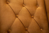 E-MEUBLES Fauteuil en 1 Place en Tissu Fixe, Fauteuil tapissé avec Oreilles et accoudoirs - VIVALDO (Jaune)