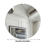 Miroir mural Miroir de Salle de Bains Rond, sans Cadre, Miroir de Maquillage de Miroir de Maquillage de Style européen pour la Maison, Miroir de Maquillage (50cm / 60cm / 70cm / 80cm)
