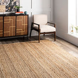 nuLOOM tissé à la Main Rigo Jute Tapis Zone Tapis, Naturel, 9' x 12'