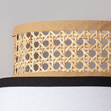 LEDKIA LIGHTING Applique Murale Rotin Marya 290x150x300 mm Naturel E14 Rotin, Textile, Métal pour Décoration Salon, Chambre, Cuisine