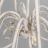 Qazqa Lustre | Chandelier Classique Rustique - Giuseppe Hl Lampe Blanc Crème - E14 - Convient pour LED - 5 x 40 Watt