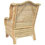 vidaXL Canapé avec Coussin Fauteuil de Salon Chaise de Canapé Salle de Séjour Maison Intérieur Chambre à Coucher Rotin Naturel et Lin