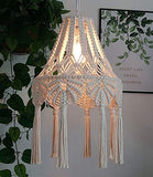 Plafond Pendentif Gland Abat-Jour Style Pastorale Fille Chambre Luminaire Cordon en Coton Tissu en Macramé Décoration Suspension Lampe pour Salon Table À Manger Mariage