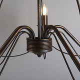 QAZQA Classique/Antique/Rustique Salle a manger suspension/Lustre/Chandelier/Luminaire/Lumiere/Éclairage Zero Branco 5 antique Métal Marron Rond/intérieur/Salon/Cuisine
