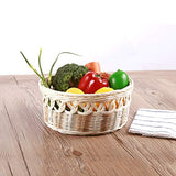 Rotin tissé Panier de Stockage, Corbeille de Fruits Snack Panier Corbeille à Pain, utilisé dans la Chambre Bureau Cuisine (Couleur : Natural, Taille : L)