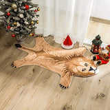 POHOVE Tapis imprimé léopard/lions/tigre, imitation fourrure - Pour décorer une chambre d'enfant, une salle de jeux sur le thème de la jungle