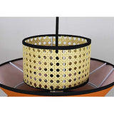 DSFHKUYB Pendant Light Creative Rotin Lustres Tissé Peut Être Installé dans La Chambre Salon Salle À Manger,Orange