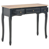 vidaXL Table de Console et Coiffeuse avec 3 Tiroirs Table de Maquillage Meuble de Chambre à Coucher Couloir Salon Entrée Salle à Manger Bureau Maison Noir