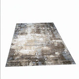 Designer Tapis Zone Tapis Contemporain Optique Mur de Pierre Tapis de Style Baroque dans Brown Beige Gris Heather Cream Größe 160x230 cm