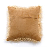 MIULEE Lot de 2 Housse de Coussin de Canapé en Fausse Fourrure Deluxe Décoratif Maison Chambre Lit Super Doux Peluche Mongolie Taie d'oreiller 45X45cm Marron