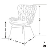 PACIFIC linea Fauteuil Max - Rotin/Métal