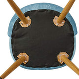 OFCASA 4 x Moderne Chaises de Salle à Manger Velours Bleu Tissu Chaise de Cuisine Rembourrée avec Pieds en Métal Chaises de Salon Meubles