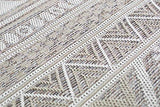 CARPETIA Tapis Sisal Intérieure & Extérieure Balcon Cuisine Terrasse Salle de Séjour - Motif À Losange - Beige crème Größe 140x200 cm