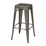 Duhome Tabouret de Bar en métal/Fer métallique empilable Design Industriel sélection de Couleur 665D