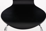 CLP Chaise Empilable Calisto en Bois - Assise Ergonomique - Chaise de Salle d'Attente en Bois Chaise, Hauteur Assise 45 cm -Couleurs au Choix: Noir