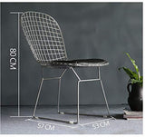 Chaise Nordique ajourée Chaise en Treillis métallique Dossier en Fer forgé créatif Chaise Simple Coiffeuse Banquet Occasionnel dinant la Chaise hôtel Salle à Manger (Color : Black)