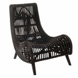 Paris Prix - Fauteuil Design rotin 100cm Noir