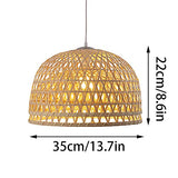 YAZAHOH Suspension en Bambou Tissé Suspension Naturelle Simple Tissée À La Main Lampe Suspendue De Ferme Créative Lustre en Rotin pour Salle À Manger Chambre