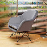 IDMarket - Fauteuil à Bascule Bora Velours Gris