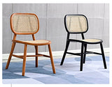 ZNMDOK Chaise de Salle à Manger en rotin en Bois Massif de Ferme Moderne, 2 chaises de Salle à Manger en rotin Naturel, Chaise à Dossier en rotin, Cool et Pas étouffante(50 * 56 * 80cm)