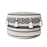 KELUNIS Housse de Pouf carrée Non rembourrée, Repose-Pieds Ottoman tissé en Lin de Coton tricoté Doux pour Salon Chambre à Coucher, Marron,B